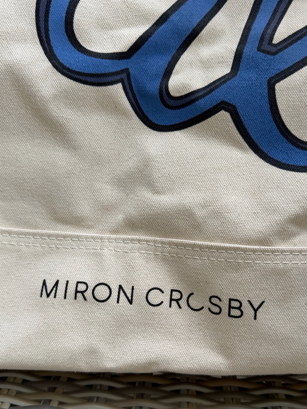 Miron Crosby XL Y’all Tote Bag Cowboy Canvas Boots Western - Picture 5 of 10